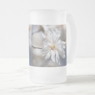 Star Magnolia Bloom Mattierte Glasbierbläserei Tas Mattglas Bierglas