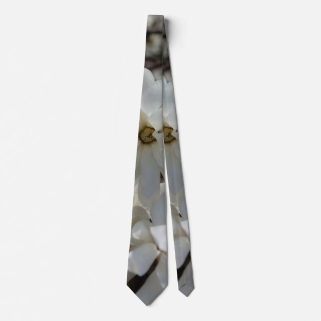 Star Magnolia Blooms Neck Tie Krawatte (Vorderseite)