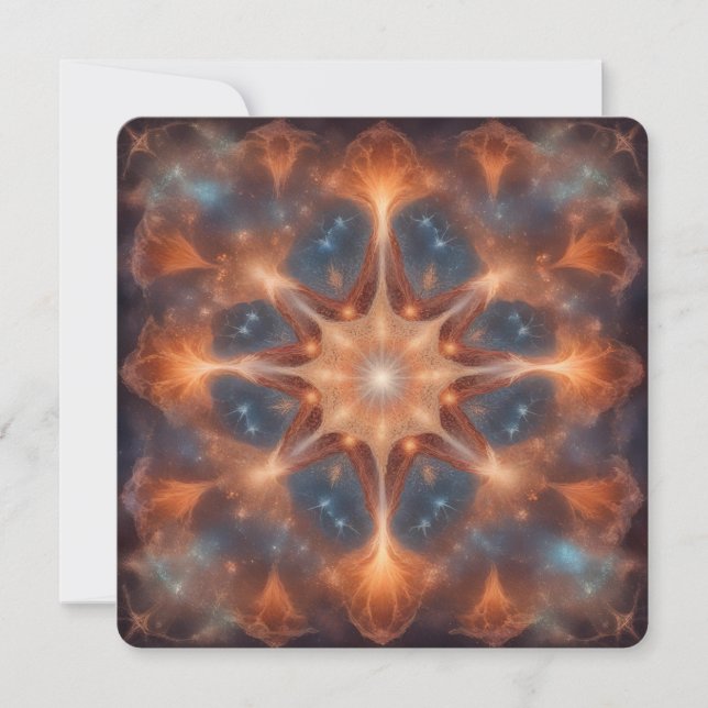 Star Mandala AI Fantasy Digital Art Print Cosmic (Vorderseite)