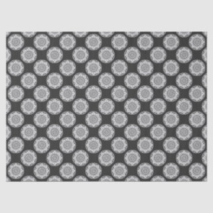 Star Mandala strickt schwarz & weiß Seidenpapier