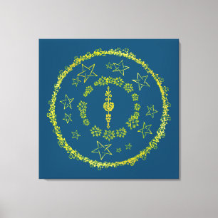Star Mandala - Wrapped Canvas Leinwanddruck