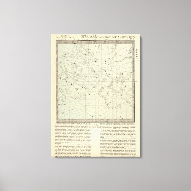 Star Map Leinwanddruck (Vorderseite)