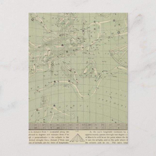 Star Map Postkarte (Vorderseite)