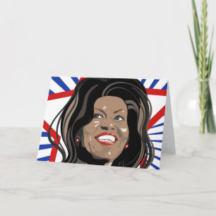 Star Michelle Obama Grußkarte Karte