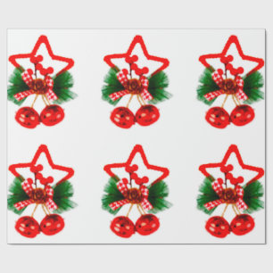 Star mit Holly Wrapping Paper Geschenkpapier