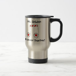 Star Musical Note Music Teacher Geschenk Reisebecher