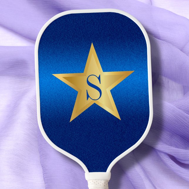 Star Navy Blue Pickleball Star Player Monogram Pickleball Schläger (Von Creator hochgeladen)