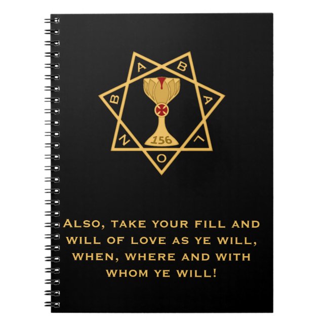 Star of Babalon Gold Logo Spiral Bound Carnet (Devant)