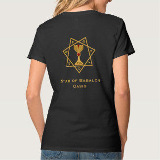 Star of Babalon Gold Logo Twice V-neck T-shirt