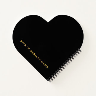 Star of Babalon Gold Logokombination Heart Shaped  Notizbuch