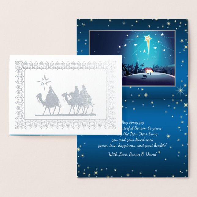 Star of Bethlehem Luxe Véritable Foil Cartes de No (Affichage)