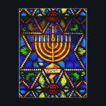 STAR OF DAVID AND MENORAH POSTKARTE<br><div class="desc">PHOTO</div>