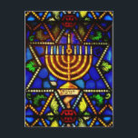 STAR OF DAVID AND MENORAH POSTKARTE<br><div class="desc">PHOTO</div>