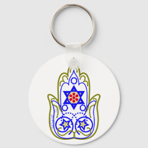 Star Of David Hamsa Hand Of Miriam Schlüsselanhänger
