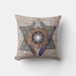 'Star of David' in Leder und Wildleder Kissen