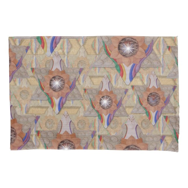 'Star of David' in Leder und Wildleder Kissenbezug (Vorderseite)