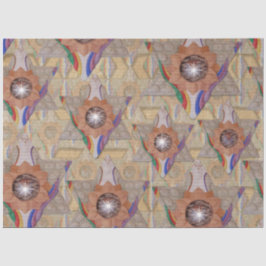 'Star of David' in Leder und Wildleder Seidenpapier