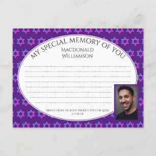 Star of David PARTAGER UN Carte photo DE MÉMOIRE