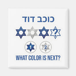 Star of David Pattern Logic Game Magnet