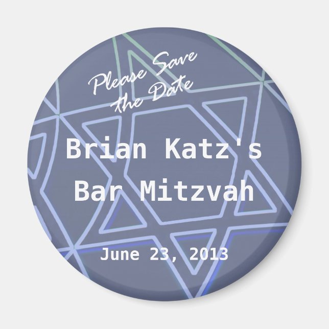Star of David Round Magnet (Devant)
