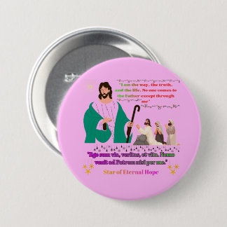 Star of Eternal Hope light pink Button