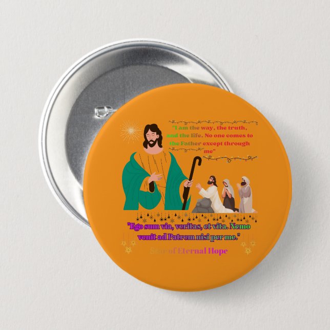 Star of Eternal Hope orange Button (Vorne & Hinten)
