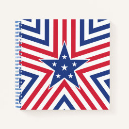 Star of Freedom (Stripe) Notizbuch