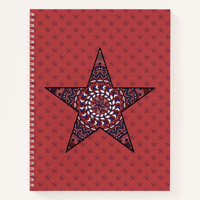 Star of Independence Spiral Notebook Notizbuch (Vorderseite)