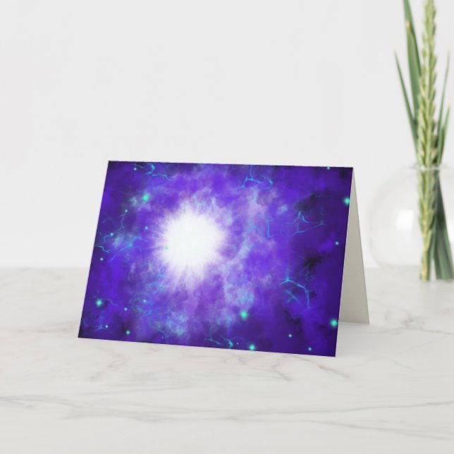 Star of Wonder Lila Weihnachten Modernes Kunstdesi (Vorderseite)