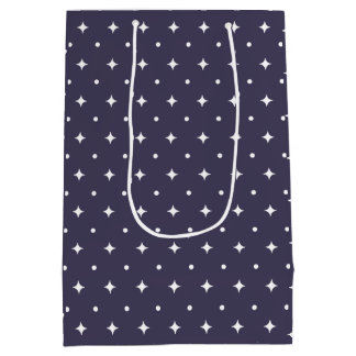 Star Pattern Gift Bags | Minimal Celestial Stars  Mittlere Geschenktüte
