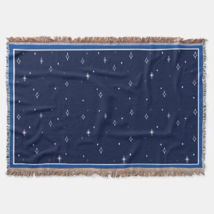 Star Pattern Throw Blanket - Blau Decke