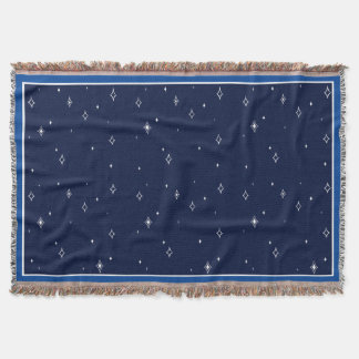 Star Pattern Throw Blanket - Blau Decke