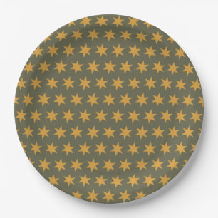 Star Pattern Trending Colors Green Mango Pappteller