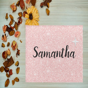 Star & Pink Glitzer Untersetzer - Personalisieren 