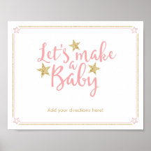 Star Pink Gold Glitzer macht ein Baby Showspiel