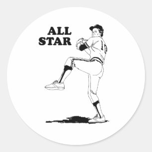 Star-Pitcher Runder Aufkleber
