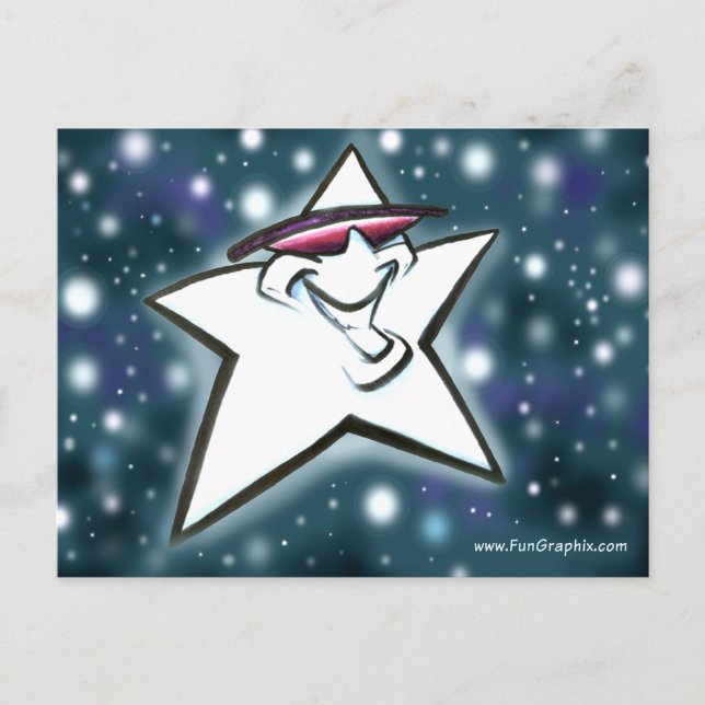 Star Postkarte (Vorderseite)