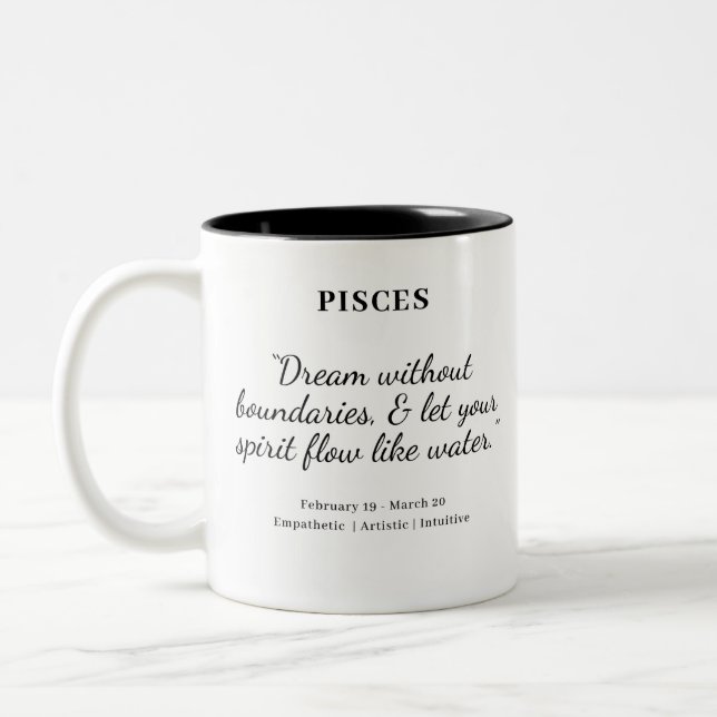 Star Power: Fische Astrologie Tasse (Links)