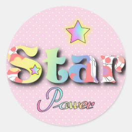 STAR-POWER RUNDER AUFKLEBER