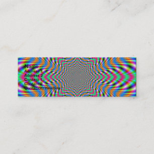 Star Psychedelic Business Card Mini Visitenkarte
