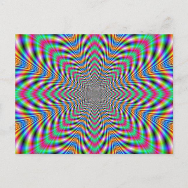 Star Psychedelic Post Card Postkarte (Vorderseite)
