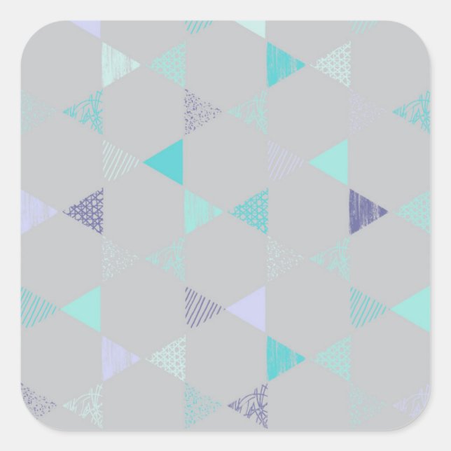 Star Quadratischer Aufkleber (Vorderseite)