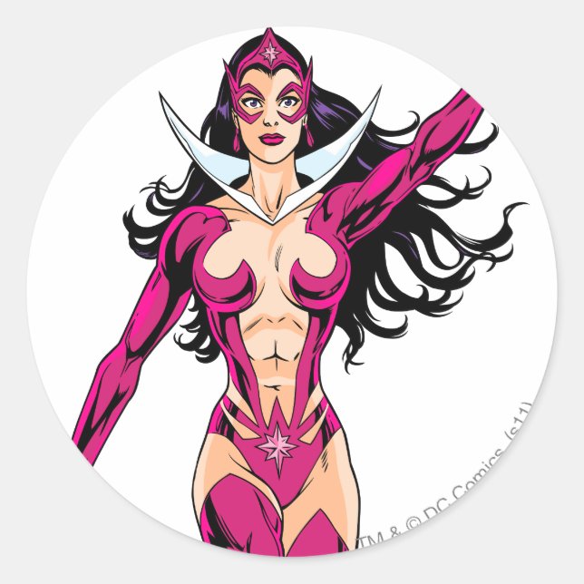 Star Sapphire 4 Runder Aufkleber (Vorderseite)