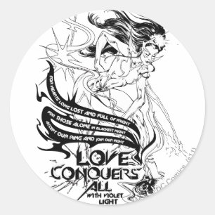 Star Sapphire Grafik 5 Runder Aufkleber