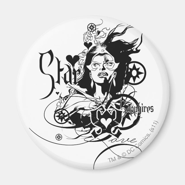 Star Sapphire Graphic 7 Magnet (Vorne)