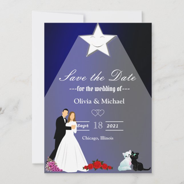 Star Save The Date (Vorderseite)