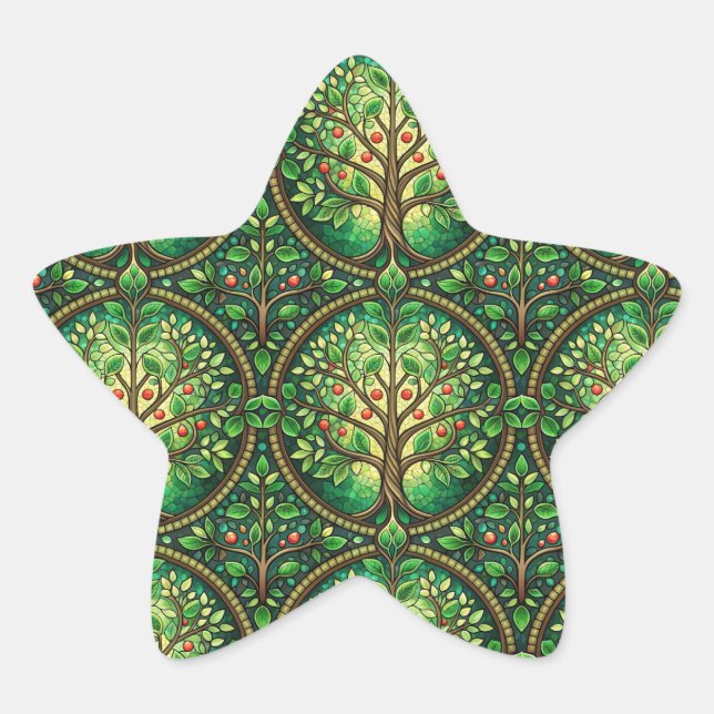 Star-shaped sticker featuring green  (Devant)
