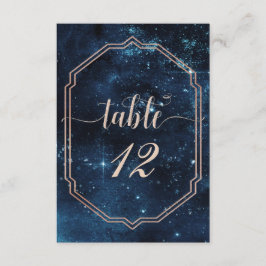 Star Sky Celestial Galaxy Tischnummer Sitzplatz