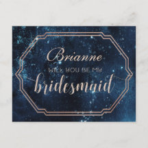 Star Sky Celestie Nacht wirst du meine Bridesmaid 