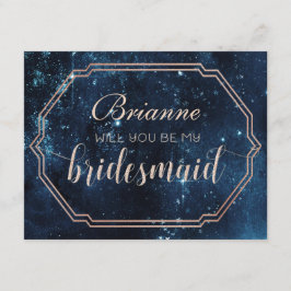 Star Sky Celestie Nacht wirst du meine Bridesmaid  Einladung